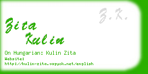 zita kulin business card